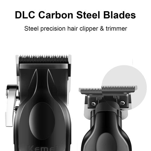 KEMEI Professional Hair Clipper, Hair Trimmer, Beard Shaver Set for Men, Electric Cordless Barber Clipper Beard Trimmer, Rechargeable Fade Clipper Haircutting Kit, KM-2299, KM-2296, KM-1102