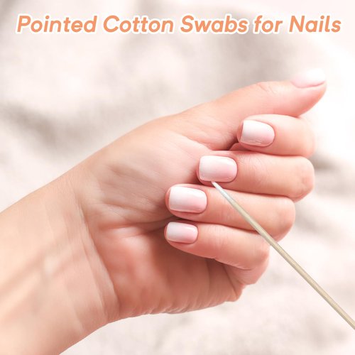 1000 Pcs Double Pointed Cotton Swabs for Nails, 4 Inch Lint Free Microblading Cotton Swab for Makeup, Nail Polish Clean Up Tool, for Beauty, Precision Makeup and Craft Applicators