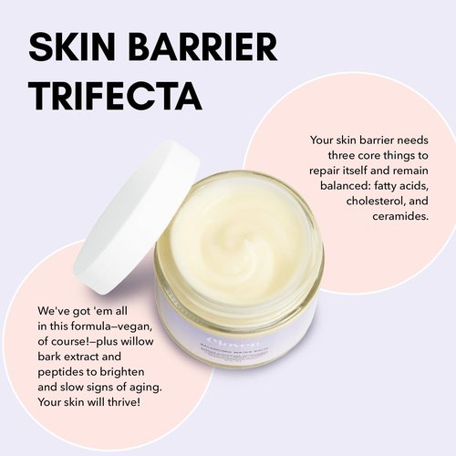 Clover Balancing Water Balm - Natural Gel-Cream Moisturizer for Sensitive Skin | Hydrates & Soothes with Linoleic Acid, Ceramides & Peptides | Vegan & Cruelty-Free - 2 oz (60 ml)