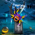 Halloween Inflatable Tree with LED Lights - 8 FT Outdoor Decoration, Black Tree Variant