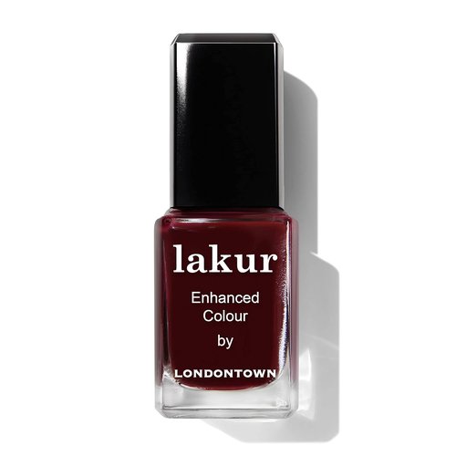 LONDONTOWN Lakur Nail Polish - Chip-Resistant & Non-Toxic | Glossy Blackened Purple, 0.40 fl oz