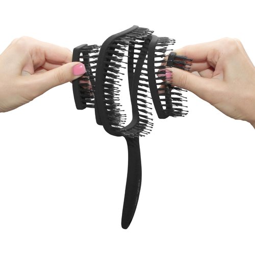 Kinetic Detangling Hair Brush - Boar & Nylon Bristles for Shiny, Smooth Hair | Flexible Body for Scalp Massage
