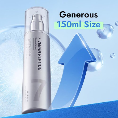 MIZON Vegan Peptide Booster Serum - Anti-Aging Face Serum with Niacinamide & Hyaluronic Acid | 5.07 fl oz