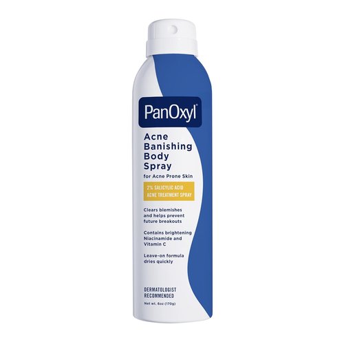 PanOxyl Acne Banishing Body Spray - 2% Salicylic Acid Treatment for Stubborn Breakouts | 6 Oz
