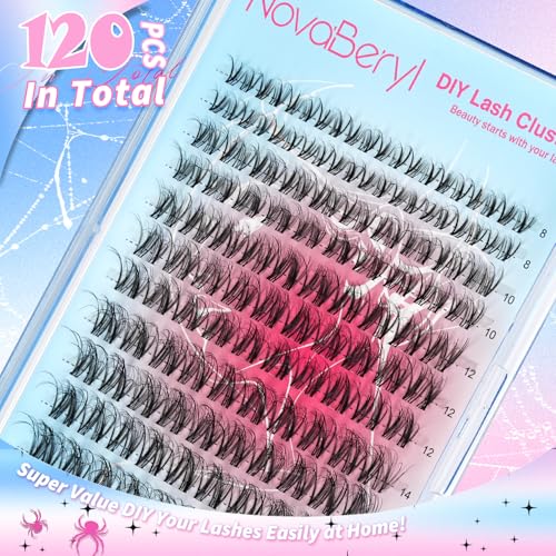 Spider Wispy Lash Clusters - Natural D Curl 8-16mm DIY Eyelash Extensions - Spider Breeze Variation