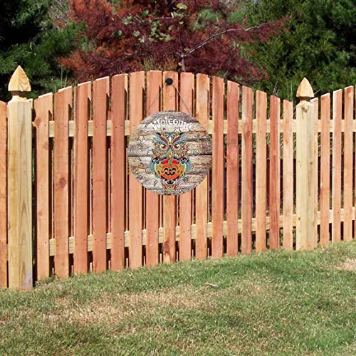 Owl Welcome Sign for Front Porch - Interchangeable Seasonal Door Decor with Diamond Painting Rhinestones