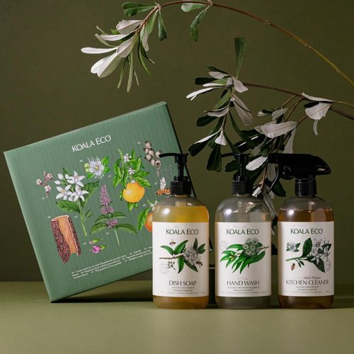 Koala Eco Gift Set - Kitchen Cleaner, Dish Soap & Hand Wash | Australian Lemon Eucalyptus & Rosemary, 16 oz (3 Pack)
