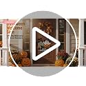 Halloween Welcome Wreath - Wooden Black Cat Ghost Pumpkin Door Decor - 12x12 Inches - Variation: Halloween
