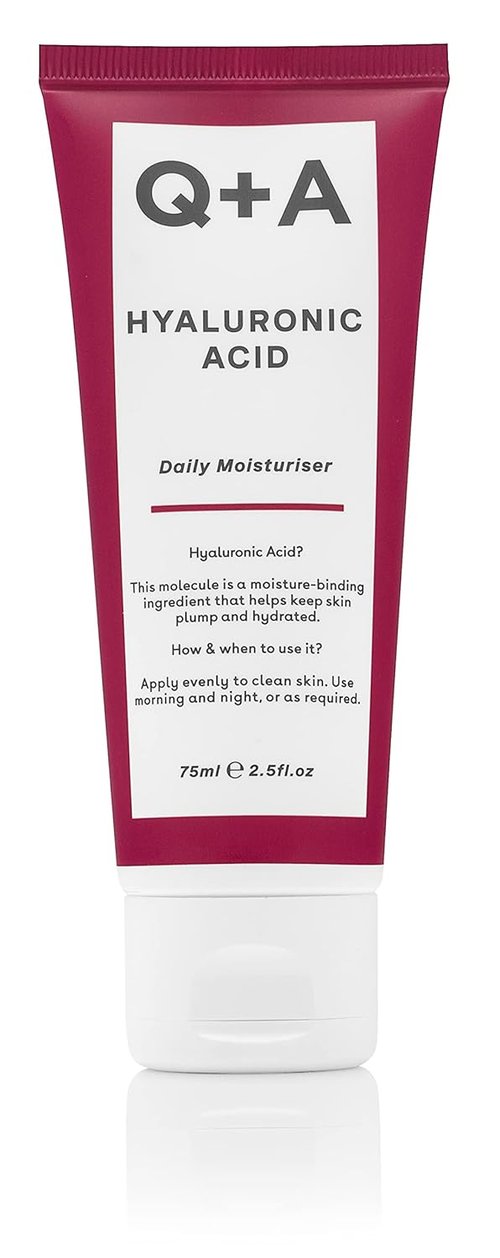 Q+A Hyaluronic Acid Daily Moisturizer - Hydrating Face Cream with Polyglutamic Acid | 75ml, Fragrance-Free for Soft, Even Skin