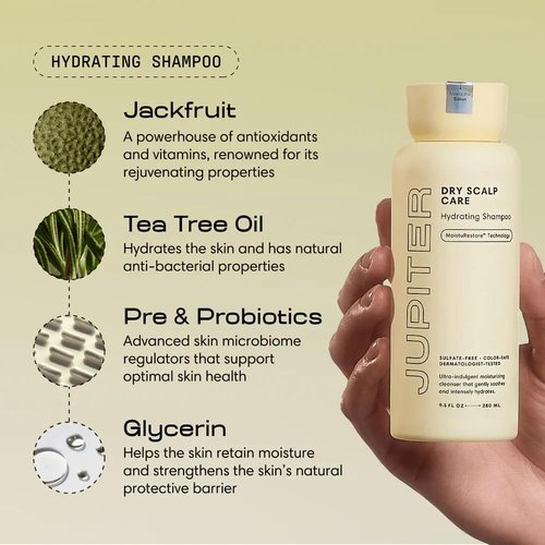 Jupiter Hydrating Shampoo & Conditioner Set - Moisturizing Hair Care for Daily Scalp Hydration | Color-Safe, 14 fl. oz. Each