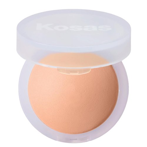 Kosas Cloud Set Brightening Baked Powder - Talc-Free Under Eye Setting Powder for Soft Focus Finish, Peachy