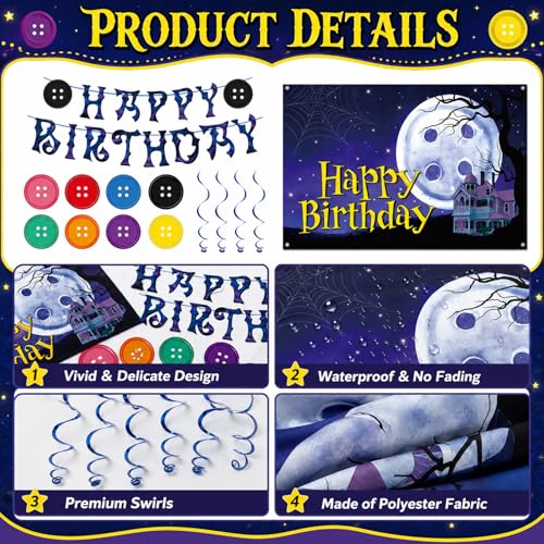 Horror Birthday Party Decorations Set with Plates Balloons Banner and More