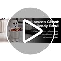 Halloween Ghost Candy Bowl - Cute Resin Snack Holder for Treats & Decor
