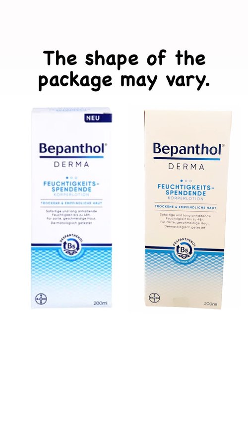 Bepanthol Derma Moisturizing Body Lotion, Body Care for Sensitive and Dry Skin, Dermatologically Tested Moisturizer with Dexpanthenol, Fragrance-Free, 200 ml /6.76 Fl.Oz