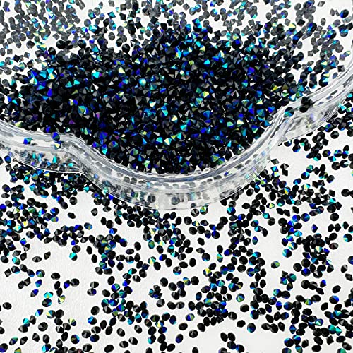 Black AB Pixie Nail Crystals 8800pcs Micro Rhinestones for Nail Art