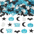 Blue Little Boo Confetti Set for Halloween Party & Baby Shower - 200 Pieces