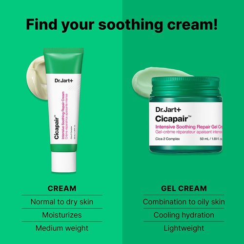 Dr.Jart+ Cicapair Sensitive Skin Korean Face Moisturizer for Redness and Barrier Repair with Centella Asiatica | Korean Skin Care | Travel Size, 0.51 Fl Oz