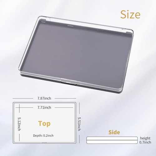 Skiennix Magnetic Makeup Palette - Empty Eyeshadow Storage Box with 60 Adhesive Stickers | 7.87” x 5.51”