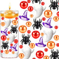 Halloween Vase Fillers Set - Ghost Spider Hat & Bead Decorations - Ghost Spider Hat Variation