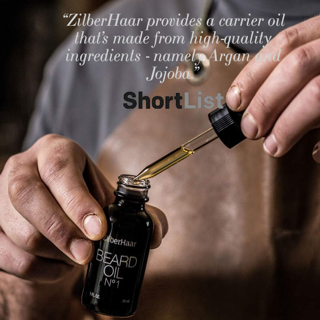 ZilberHaar Beard Oil Set - Nourishing Oil, Brush & Comb for Perfect Grooming | All-in-One Bundle