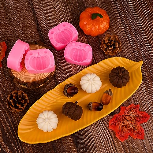 Actvty 3D Pumpkin Silicone Molds - Halloween Fall Candy & Cake Decoration, 6 Pcs