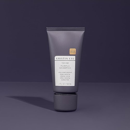 Kristin Ess Hair The One Purple Shampoo - Mini Travel Size for Blonde Hair | Neutralizes Brass & Restores Shine