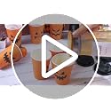120 Pcs 12oz Halloween Pumpkin & Jack O Lantern Coffee Cups with Lids - Disposable Party Tableware
