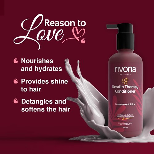RIVONA NATURALS Keratin Therapy Conditioner - Nourishes & Controls Frizz with Hydrolyzed Keratin | 250 ml