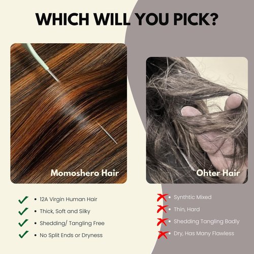 MOMOSHERO Black and Brown 2 Tones Highlighted Body Wave Single Bundles 14 In Human Hair, 12A Soft 100% Virgin F1B/30 Brazilian Colored Weaves Human Hair Bundles Extensions For Quick Weave Remy Sew In