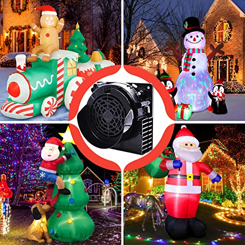 12V 1A Inflatable Fan Replacement with Adapter for Halloween & Christmas Inflatables - Light String Included