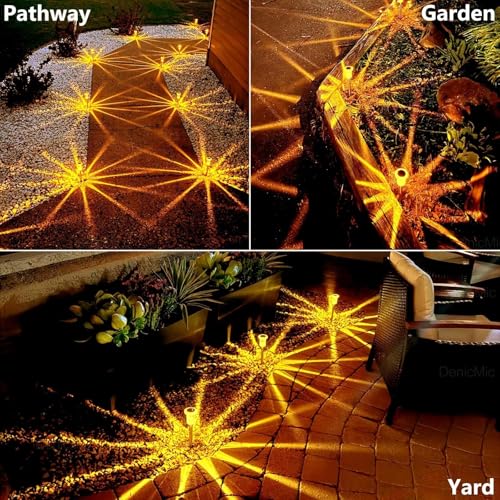 Orange Solar Halloween Lights Outdoor 10 Pack Fall Decorations for Garden & Yard