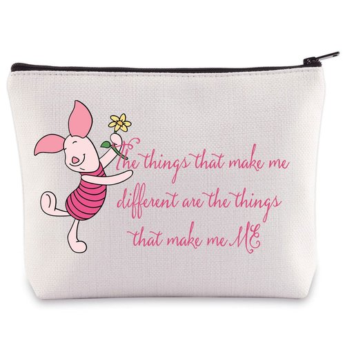 BWWKTOP Pig Cartoon Makeup Bag Pig Movie Inspired Gifts The Things That Make Me Different Are The Things That Make Me Me Zipper Pouch Bag Pig Merchandise (Make Me Different)