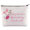 BWWKTOP Pig Cartoon Makeup Bag Pig Movie Inspired Gifts The Things That Make Me Different Are The Things That Make Me Me Zipper Pouch Bag Pig Merchandise (Make Me Different)