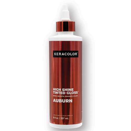Keracolor High Shine Tinted Hair Gloss - Sheer Color-Enhancing In-Shower Treatment, Auburn, 8 Fl Oz
