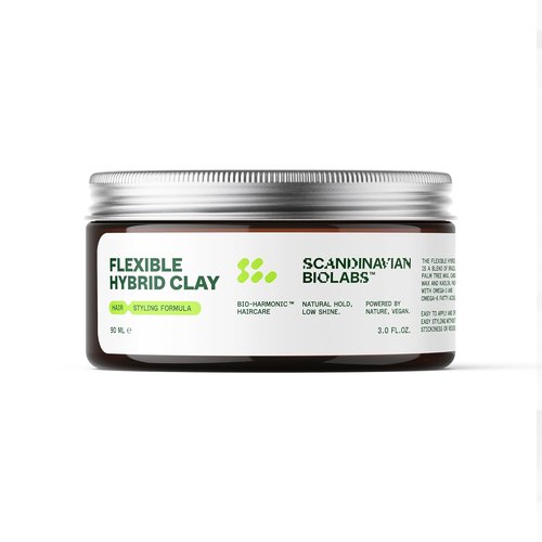 Scandinavian Biolabs Flexible Hybrid Clay - Medium Hold, Natural Finish, Water-Soluble, 90 mL