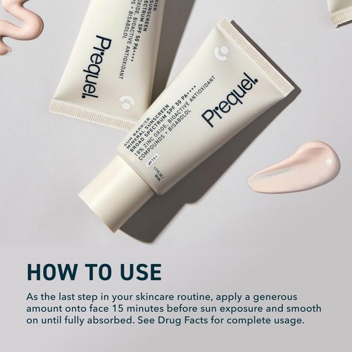 Prequel Skin Sun Barrier Mineral Sunscreen SPF 50. PA++++ Broad Spectrum Zinc Oxide Sunblock with Semi-Transparent Lightweight Texture. Moisturizing UV Defense for Face. Travel Size, 1.7oz
