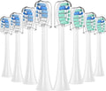 Philips Sonicare Replacement Toothbrush Heads - 8 Pack, Compatible with Click-On Handles, White