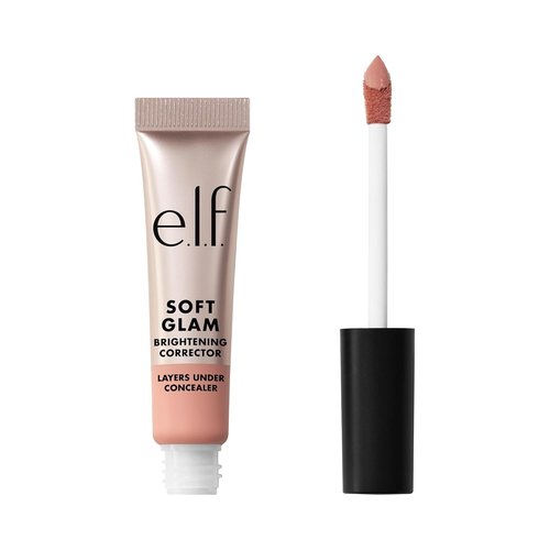 e.l.f. Soft Glam Brightening Corrector - Minimize Dark Circles & Discoloration | Hydrating Vegan Formula, Light Pink