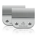 2 Packs Model #64160 Professional Detachable Replacement Stainless-Steel Blades,Cut Length 1/150"(0.1mm),compatible with Andis Ultraedge Outliner Blade/oster Classic 76/Star-Teq/Power-Teq/A5 Clipper