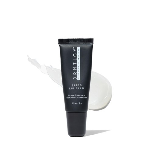 DRMTLGY SPF 25 Lip Balm - Hydrating Avocado & Shea Butter Protection | Non-Sticky Smooth Finish - .25 oz