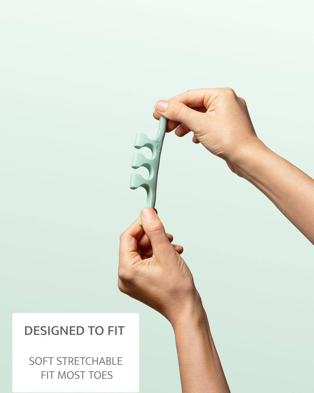 ZMOI Gel Toe Separators for Women & Men - 4 Pieces Soft Silicone Pedicure Toe Spacers for Separating Toenails - Toe Polish Separators, Yoga, Relaxing, Nail Art and more - (Teal & Yellow Ombre)