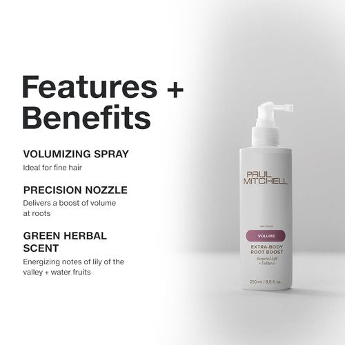 Paul Mitchell Extra-Body Root Boost Volumizing Spray - Targeted Lift for Fine Hair, Adds Fullness