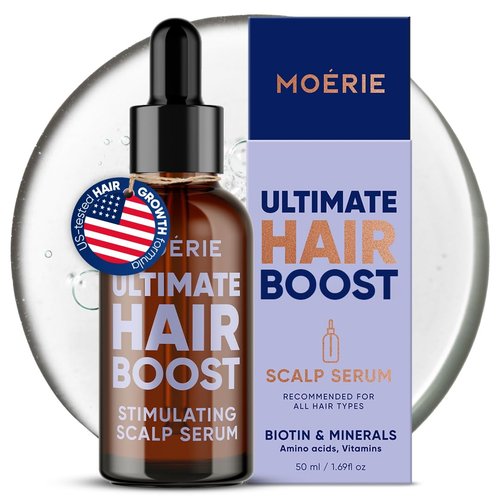 MOERIE Ultimate Hair Growth Serum - Natural Regrowth & Thickening Treatment for Women | 1.69 fl oz / 50 ml