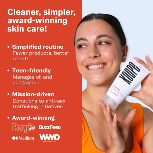 Koope Gel Face Wash - Gentle pH Balanced Facial Cleanser for All Skin Types | 5.0 FL OZ, Vegan Formula