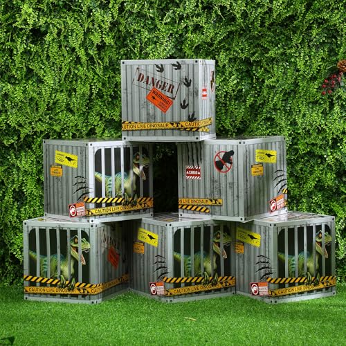 6 Pack Dinosaur Party Favor Boxes for Dinosaur-Themed Birthday & Halloween