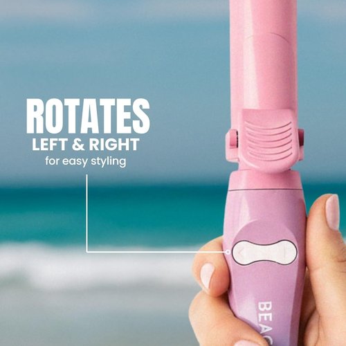 Beachwaver Co. B1 Rotating Curling Iron - Pink Sunset | Automatic 1-Inch Ceramic Design | Travel-Friendly & Dual Voltage