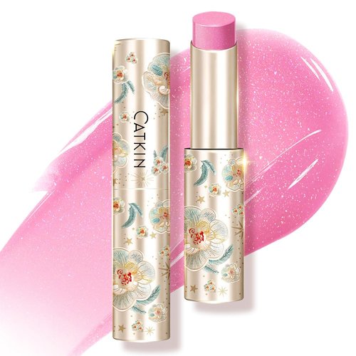 CATKIN Glossy Lip Balm - Ultra Hydrating Tinted Jelly with Shea Butter for Dry Lips | 0.12 oz C07 Azalea
