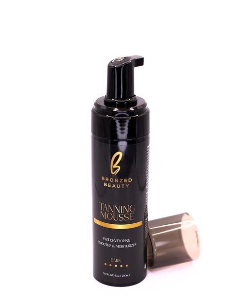 Skiennix Dark Self-Tanning Mousse - Fast-Drying Formula for Natural Bronzed Glow - 6.7 fl oz with Aloe Vera & Vitamin E