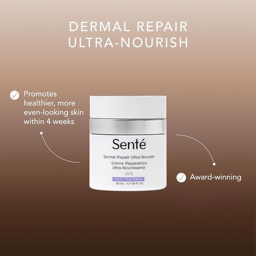 Senté Dermal Repair Ultra-Nourish - Rosacea Treatment for Dry, Sensitive Skin | Repairs & Reduces Redness | 1.7 Fl Oz