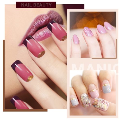 Segbeauty 216 Nail Colors Display Book, Nail Polish Organizer Colors Chart with 240 False Nails Tips, Professional DIY Fingernail Painting Stick Sample Card Practice Tool Salon Beauty Pink